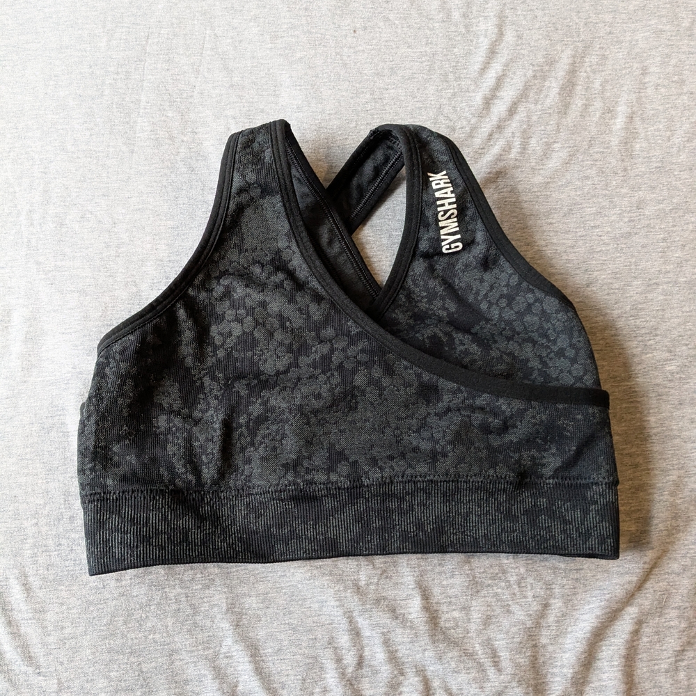 Gymshark Black Sports Bra Moisture-Wicking Intimates
